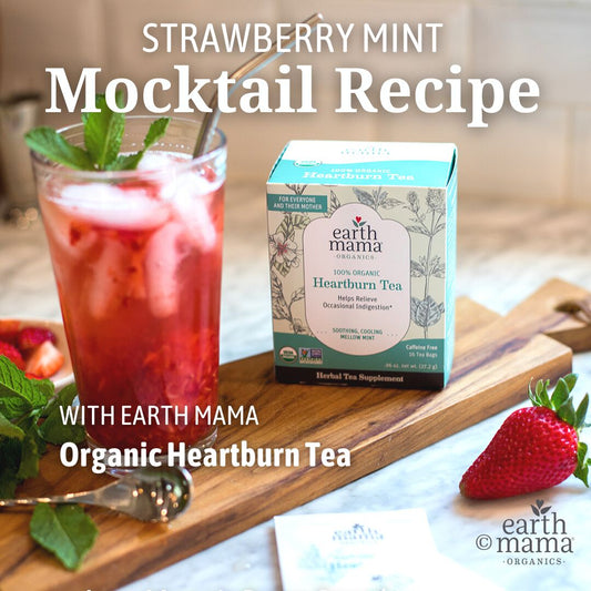 Strawberry Mint Heartburn Tea Mocktail Recipe