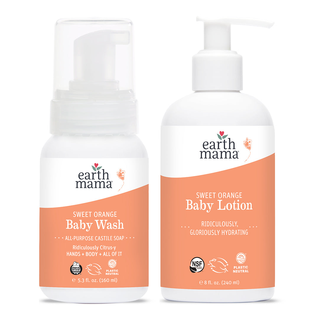 Sweet Orange Baby Wash + Lotion Set